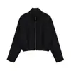 Jaqueta Bomber Casual Simples Feminina com Gola Alta e Zíper AliExpress Transfronteiriço 2026 Primavera Nova 8372283