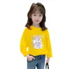 H2053# camiseta suelta de manga larga estilo western para niñas nueva de otoño ropa grande para niños niñas niños top transpirable camiseta