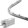 Riel de Cortina Invisible Empotrado, Montaje Superior, Riel Deslizante Flexible, Riel Deslizante Oculto Preinstalado