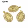 MP281 nicho alta qualidade Oval 18K cravejado zircônia clássico crença religiosa para levar exportação best-seller pingente