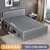 Cama Plegable para Uso Doméstico, Cama Doble, Cama Individual, Simple y Duradera, Adecuada para la Hora de la Siesta, Viviendas de Alquiler, Cama de Madera para Adultos, Cama de Hierro