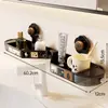 Estante de Esquina para Baño Multifuncional Ventosa Sin Taladro Drenaje Dopamina Estante de Almacenamiento para Artículos de Tocador