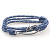 Marca de Moda Original Hecho a Mano Simple Nostálgico Retro Viento Marino Barco Ancla Gancho de Pesca Popular Pulsera de Pareja Pulsera