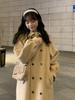 Abrigo de Invierno Estilo Hepburn con Acabado de Lujo, Abrigo de Lana Engrosado para Mujeres Petites, Nuevo Abrigo Largo Medio 2026