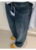 Jeans Masculino de Verão 2026 Tendência Estilo Hong Kong Carta Personalizada Hip-Hop Ins Moda High Street Tendência Cool Calça Longa