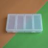 Caja de almacenamiento de escritorio de plástico con rejilla, 10, 15 y 24 botones transparentes, para accesorios de pesca, joyería y cosméticos.