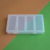 Caja de almacenamiento de escritorio de plástico con rejilla, 10, 15 y 24 botones transparentes, para accesorios de pesca, joyería y cosméticos.