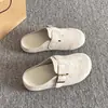 Medias Pantuflas de Exterior para Mujer para Primavera y Verano 2026, Nuevos Zapatos Versátiles Casuales sin Cordones de Punta Cerrada Estilo Birkenstock para Estudiantes