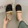 Mules Cerrados de Lino Blanco con Diseño de Grulla para Mujer, Sandalias Versátiles y Transpirables para Exteriores de Verano, Nuevo Modelo Slip-On 2026