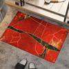 Alfombra de Barro Diatomeas Mármol Simple Transfronteriza Dorado Esmeralda Chapado Absorbente Baño Antideslizante Fácil Cuidado Felpudo Alfombra de Secado Rápido