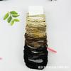 3 Café Preto Cor Sólida Cilíndrico Corda de Amarração Mista Tendão de Borracha Prato Coreano Tendão de Borracha Elástico Acessórios de Cabelo Anel de Cabelo Estilo Moda Coreana