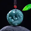 Pingente Pixiu Azul Água de Jadeíta Autêntico Grau A Que Responde a Todos os Pedidos, Vem com um Cordão, Joia de Jade Exquisita, Atacado