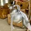 Botella de Calabaza de Vidrio Personalizada Transfronteriza de Amazon 500ml Botella Creativa Retro para Vino de Frutas con Cuerda Botella Dispensadora de Bebidas