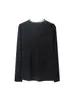 Camiseta Base de Malla con Volantes y Cuello Alto para Mujer, Nuevo Estilo Primavera y Otoño, Top de Punto de Manga Larga, Elástico, Tallas Grandes, Corte Ajustado