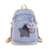 Mochila Escolar a Cuadros Retro para Estudiantes de Secundaria y Preparatoria, Alto Valor Estético, Mochila Minimalista de Nicho, Mochila de Viaje de Gran Capacidad