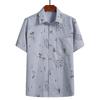 Camisa de Manga Corta para Hombre de Mediana Edad Traje Delgado para Papá Traje de Verano Camisa para Mediana Edad y Ancianos Top de Verano de Media Manga Ropa de Abuelo