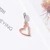 Nova Pulseira Coração Banhada a Ouro Rosa Pingente Amor Colar Berloque Acessórios Ins Pingente Berloque em Forma de Coração em Estoque