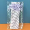 Topper para Pastel de Pajita de Papel con Lazo 10 Piezas Decoración Creativa de Mesa de Postres Tarjeta Inserto Fiesta