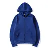 Moletom com Capuz Cardigan Estilo Europeu e Americano, Top Esportivo Cor Sólida, Unissex para Outono e Inverno, Manga Longa com Zíper, Casual e Estiloso