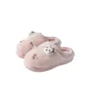 Pantuflas de algodón con suela suave de gato de dibujos animados para mujer, nuevo estilo otoño/invierno 2026, forradas de felpa y engrosadas para abrigar, con una sensación cómoda y acolchada, perfectas para usar en interiores