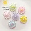 Acessórios de Resina Flor Margarida Transparente DIY Buraco Copo de Água Capa de Celular Grampo de Cabelo Corda de Cabeça Adesivo Decorativo para Veículo Elétrico