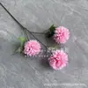 Crisântemo de Três Cabeças, Crisântemo Ping Pong, Arranjo de Chão para Casamento com Cabeça de Crisântemo, Decoração Suave para Sala de Estar de Casa, Decoração de Casamento