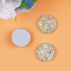 Aretes de botón de cristal de racimo de mineral de diamante piña plana de cielo estrellado de resina redonda de 14 mm, accesorios para joyería DIY de collar