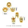 Colgante de Corona Hueca con Cuentas de Zircón Incrustadas en Cobre, Hecho a Mano, Accesorio para Pulsera DIY, Joyería de Moda