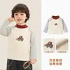 Kaka Panda Ropa Interior Térmica de Forro Polar para Niños Camiseta de Invierno Ropa de Invierno Ropa Interior para Bebés Camiseta de Manga Larga para Niñas