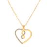 Collar de amor ilimitado transfronterizo de 8 caracteres, diseño de nicho de temperamento retro, colgante de amor entrelazado, cadena de clavícula al por mayor