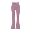 Pantalones de Ballet Otoñal con Encaje Splicing Ligeramente Atrevidos de Cintura Alta Adelgazantes para Yoga de Pierna Ancha Caída Ligeramente Ancha Pantalones Casuales para Mujer