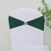 Funda para silla sin nudos, termoadhesiva, con lazo de flores y pedrería, con banda elástica y pedrería, ideal para bodas, eventos y comercio exterior.