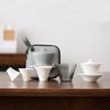 Set de Té Cerámico de Viaje Kung Fu para Beber Té en Camping al Aire Libre Rojo Gaiwan Taza Rápida Una Olla Tres Tazas Set de Regalo