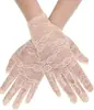 Guantes de Encaje para Mujer Lazo de Boda Guantes Cortos Accesorios Elegantes Siglo XX Ópera Funeral Fiesta de Té Fiesta de Cena