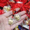 Nuevo año del zodiaco de los doce animales año del dragón zodiaco cuerda roja lámina de oro Fu Lu colgante collar feria comercial regalo pequeño joyería al por mayor