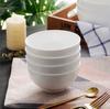 Tazón de cerámica blanca Jingdezhen Tazón de neumático porcelana de hueso tazón para comer doméstico vajilla Tazón regalo Tazón individual Tazón de porcelana de hueso Tazón de neumático blanco