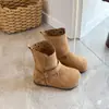 Botines Gruesos para Niña 2026 Nuevo Otoño Piel Suave Retro Cómodos Botas Martin Mezclilla Versátiles Botas de Piel para Niña