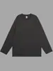 Camiseta Raglan Manga Longa Gola Redonda Unissex Masculina Feminina Algodão Puro Peso Pesado 300G Lavada Estilo Retro Americano AmeKaji Solta