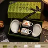 Regalo de inauguración y mudanza a una casa nueva, regalo de cumpleaños práctico para niñas, juego de tazas de café de alta gama en caja de regalo para mejores amigas y hermanas