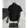 2026 Estilo Nuevo Camisa Polo Cuello Mao Manga Corta Desestructurada Verano Marca de Moda Americana Camiseta Holgada de Media Manga para Hombre