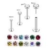 Piercing de titanio médico aleación f136 para oreja para dormir, diseño elegante, tachuela para cartílago de la oreja, piercing de oreja con base plana, exquisito