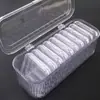 Caixa de Armazenamento Plástica com Tampa Flip-Top Caixa de Armazenamento para Brincos Caixa Plástica Transparente Caixa de Joias Armazenamento de Contas