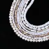 Cuentas de Ábaco Cilíndricas de Concha de Agua Dulce Natural Cuentas Sueltas Aleatorias Materiales para Accesorios DIY Pulsera con Cuentas Collar de Cuentas de Buda Lote