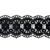Ribete de Encaje Floral de Dos Tonos Blanco y Negro Soluble en Agua de 5.4 cm con Bordado Hueco de Doble Cara para Accesorios de Ropa Lolita