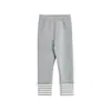 WuliBuYi 2026 Inverno Novo Calças Casuais Longas Listradas Quentes para Crianças Meninas Moda Simples Calças Base