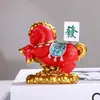 Enfeite de mascote de cavalo estilo chinês, decoração de mesa de desenho animado do Ano do Cavalo, presente de Ano Novo, novo enfeite de zodíaco de pônei