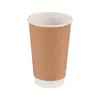 Taza de Papel para Café, Taza de Empaque Especial para Llevar Bebidas Calientes de Té de Leche, Doble Capa con Tapa, Taza de Café Personalizada para el Hogar, Desechable