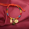 Festival del Bote del Dragón Cuerda de Mano Pulsera de Hilo de Colores Pulsera de Cuerda de Colores para Niños Duanyang Joyería Pequeña de Zongzi Puesto de Lugar Turístico Artículos