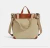 2026 Bolsa Tote Práctica de Gran Capacidad para Mujer, Bolso de Lona Retro a la Moda, Bolso de Compras para Viajes Estilo Coreano, Bolso Cruzado