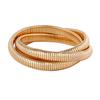 Pulseira de liga simples e versátil europeia e americana, pulseira de corrente de cobra elástica de enrolamento triplo para mulheres F25990